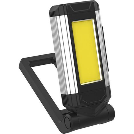 Aiducho Leistungsstarke, Wiederaufladbare Led-werkstattleuchte Mit Magnetfuß, Wasserdicht (ipx6), 7 Leuchtmodi, Ideal Für Notfälle, Garage Und Camping, Silber