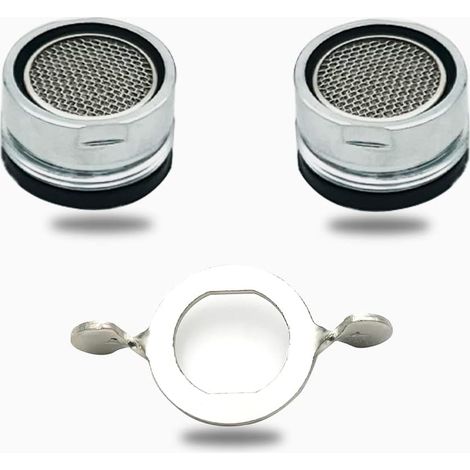 Aiducho 2-teiliges Wasserhahn-luftsprudler-set, Zubehör Für Wasserhahn-luftsprudler, Wasserhahnfilter Mit Verchromtem Luftsprudlerschlüssel, Für Badezimmer- Und Küchenspülen