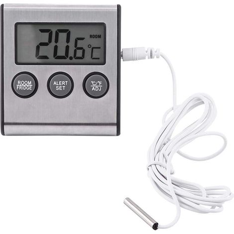 Aiducho Digitales Kühlschrankthermometer, Wasserdichtes Gefrierschrankthermometer Mit Magnet Und Ständer