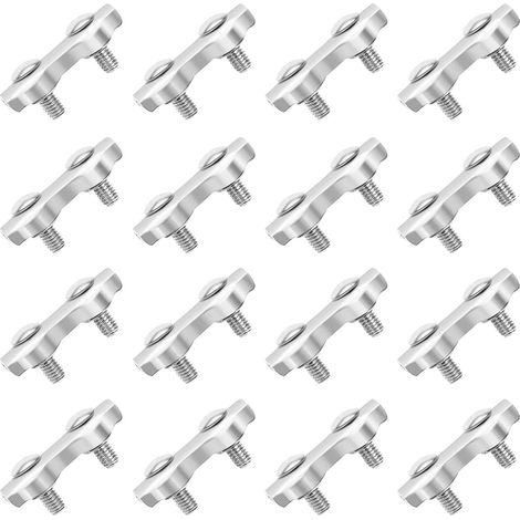 Aiducho M2 Kabelklemme, 18 Stück, Doppelte Edelstahl-kabelklemmen Für 2 Mm Edelstahlkabel