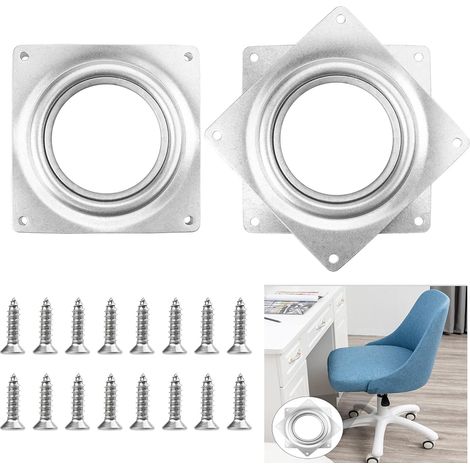 Aiducho 4-zoll-drehteller Aus Metall, 2 Stück, 360-grad-drehteller Mit Quadratischem Kugellager