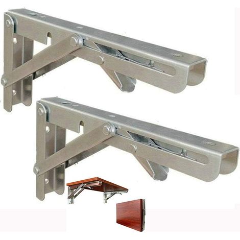 Aiducho Klappregale Aus Edelstahl 304, Max. 80 Kg, Für Boote, Werkbänke, Tischregale, Bootsstützen, Wohnmobile, Wohnwagen (1 Paar - 8"20cm)