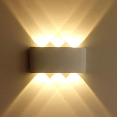 Aiducho 6w Led-wandleuchte Für Den Innenbereich, Ip65 Wasserdichte Außenleuchte, Aluminium-strahler Mit Nach Oben/unten Gerichteter Leuchte Für Schlafzimmer, Wohnzimmer, Treppenhaus, Garten, Terrasse,
