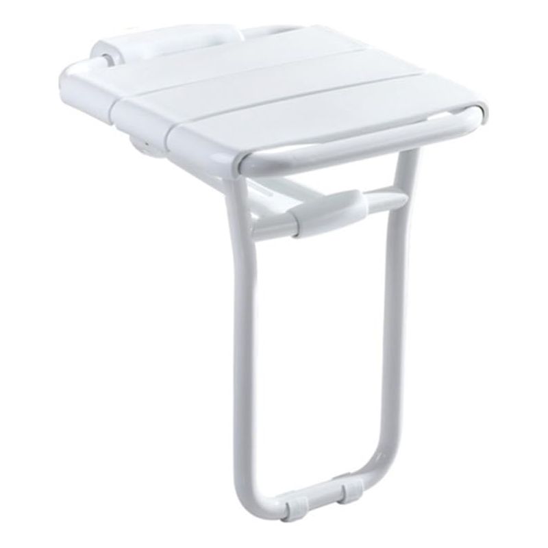 Wandmontierter, Klappbarer Duschsitz – Rutschfest – Sichere Montage – Belastbarkeit: 120 Kg – Maße: B 40 Cm X T 36 Cm