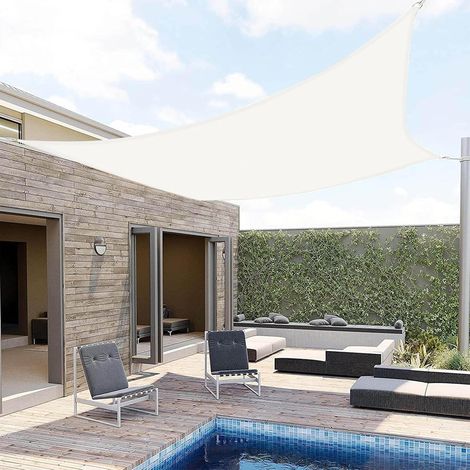 Aiducho Rechteckiges Sonnensegel 2x3m, Wasserdicht, Uv-schutz, Für Terrasse, Garten, Balkon, Außenbereich, Creme