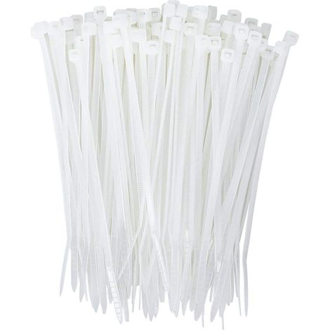 510 Sortierte 25 Cm Kabelbinder Mit Reißverschluss, Verstellbar, Selbstsichernd, Verschiedene Größen, Extrem Strapazierfähige Nylon-kabelbinder, Inklusive Kabelhalterung. (weiß)