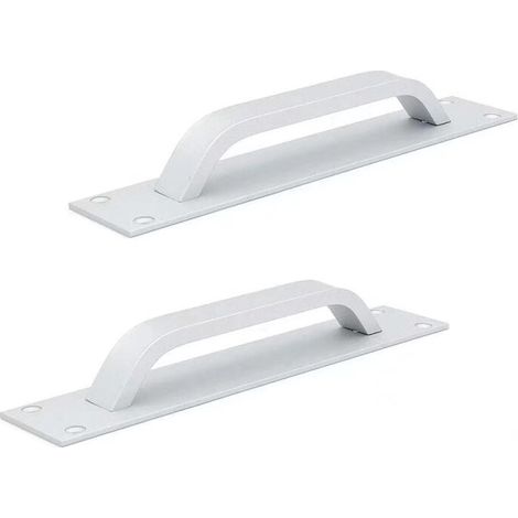 Aiducho Set Mit 2 Schiebetürgriffen Aus Aluminiumlegierung, Feuerfest, Für Schranktüren, Zum Drücken Und Ziehen, 20 Cm X 4 Cm, Weiß