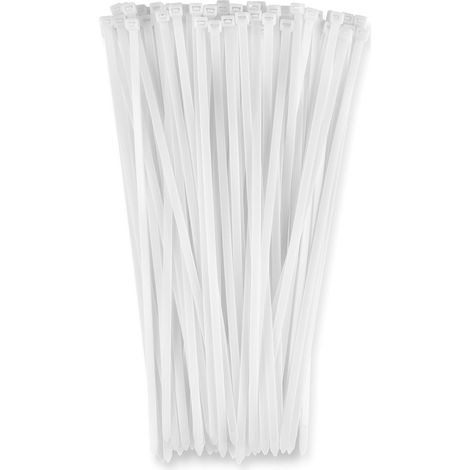 Aiducho Weiße Kabelbinder Mit Reißverschluss, 25 Cm (1000er-packung), 50 Lb Zugfestigkeit – Hochwertige Nylon-kabelbinder, Selbstsichernd Und Robust