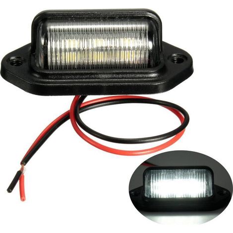 Aiducho 2 Stück – Lkw-pkw-kennzeichenbeleuchtung Mit 6 Leds, Bus-anhänger-rücklicht, Seitenlicht, 12–24 V