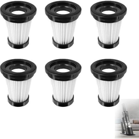 Aiducho 6er-pack Filter Für Moosoo K12, K12 Pro, K13, Hepa-filter Für Akku-staubsauger, Filterset Für Genius Invictus One 1.0 X7, Foxnovo 13 Kpa / 2.0 Akku-staubsauger