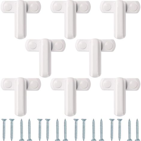 Aiducho 8er-pack Fensterriegel Aus Robuster Zinklegierung Für Extra Hohe Sicherheit – Weiß