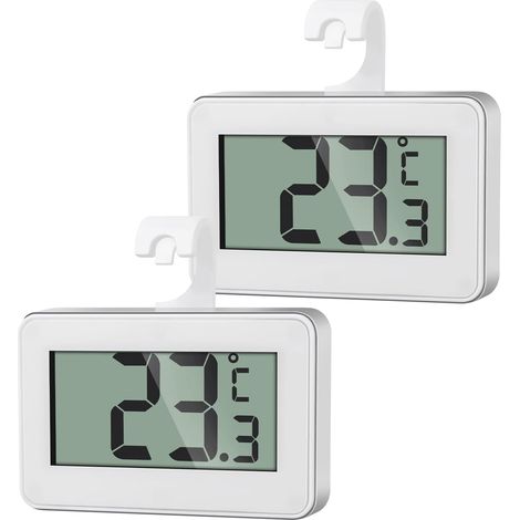 Aiducho 2 Mini-digitalthermometer, Gefrierschrankthermometer, Digitales Kühlschrankthermometer