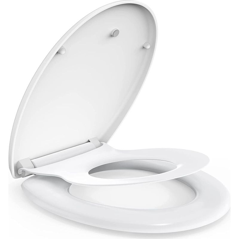 Familien-wc-sitz, Wc-sitz Mit Magnetischem Kindersitz, Absenkautomatik Und Verstellbarem Scharnier, O-förmiger Wc-sitz, Familien-wc-sitz Für Kinder Und Erwachsene