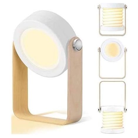 Aiducho Led-tischleuchte, Nachttischlampe, Dimmbare Vintage-nachtlichtlaterne Mit Touch-funktion, Faltbare, Tragbare Laterne, Campinglampe Für Schlafzimmer, Wohnzimmer Und Camping