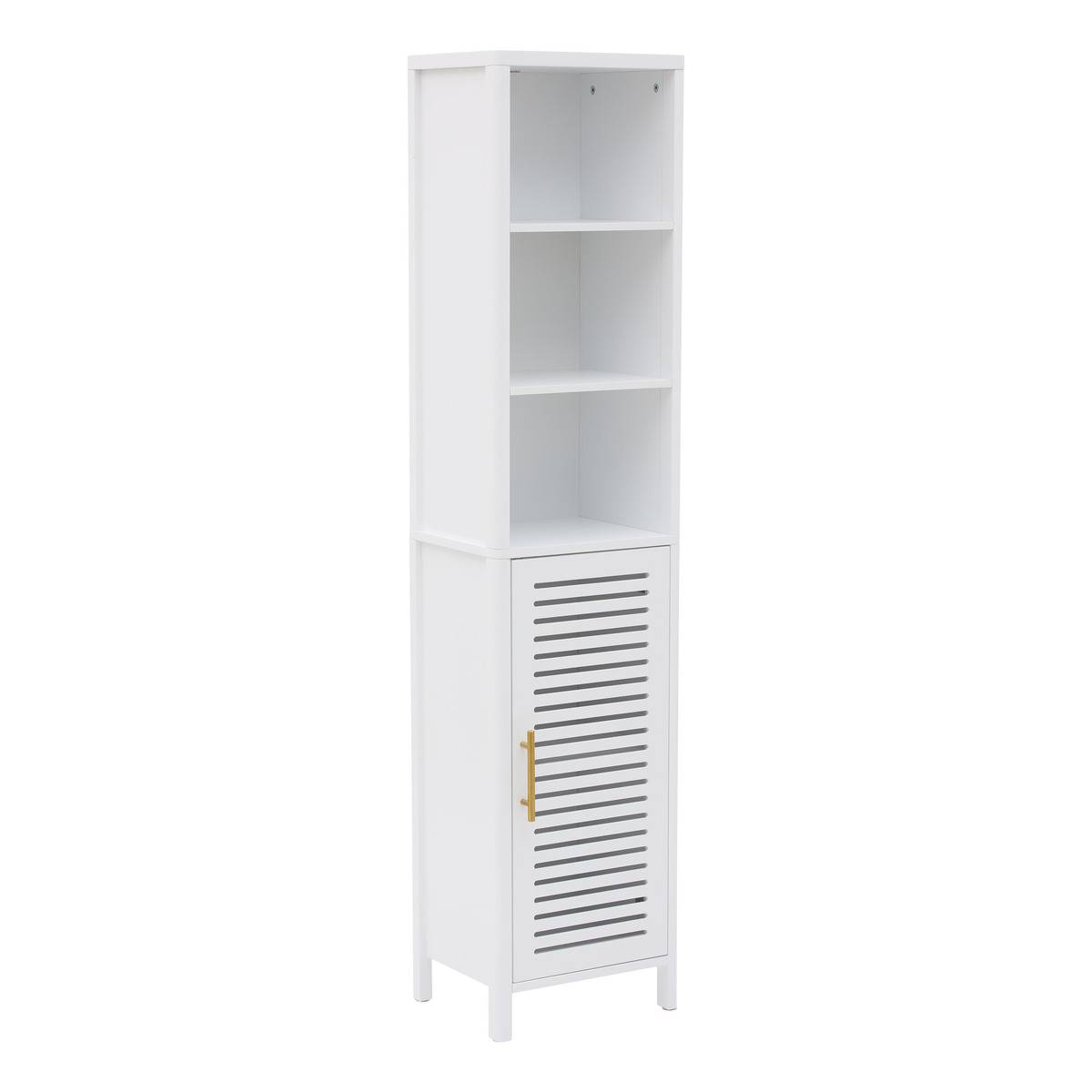 Orea-badezimmerschrank, Rechteckig, H 160 Cm, 1 Tür, Weiß - 5five