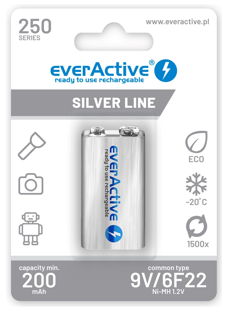 6f22 Aku Everactive 250 9v Silver Line