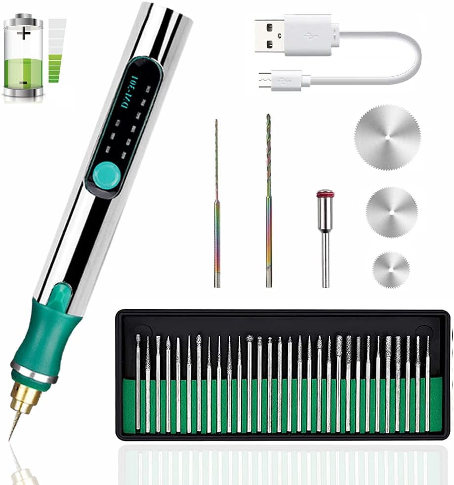 Graveur Électrique Rechargeable Usb – Outil Rotatif Sans Fil Pour Gravure De Bijoux – Moteur Puissant – Stylo De Gravure Portable