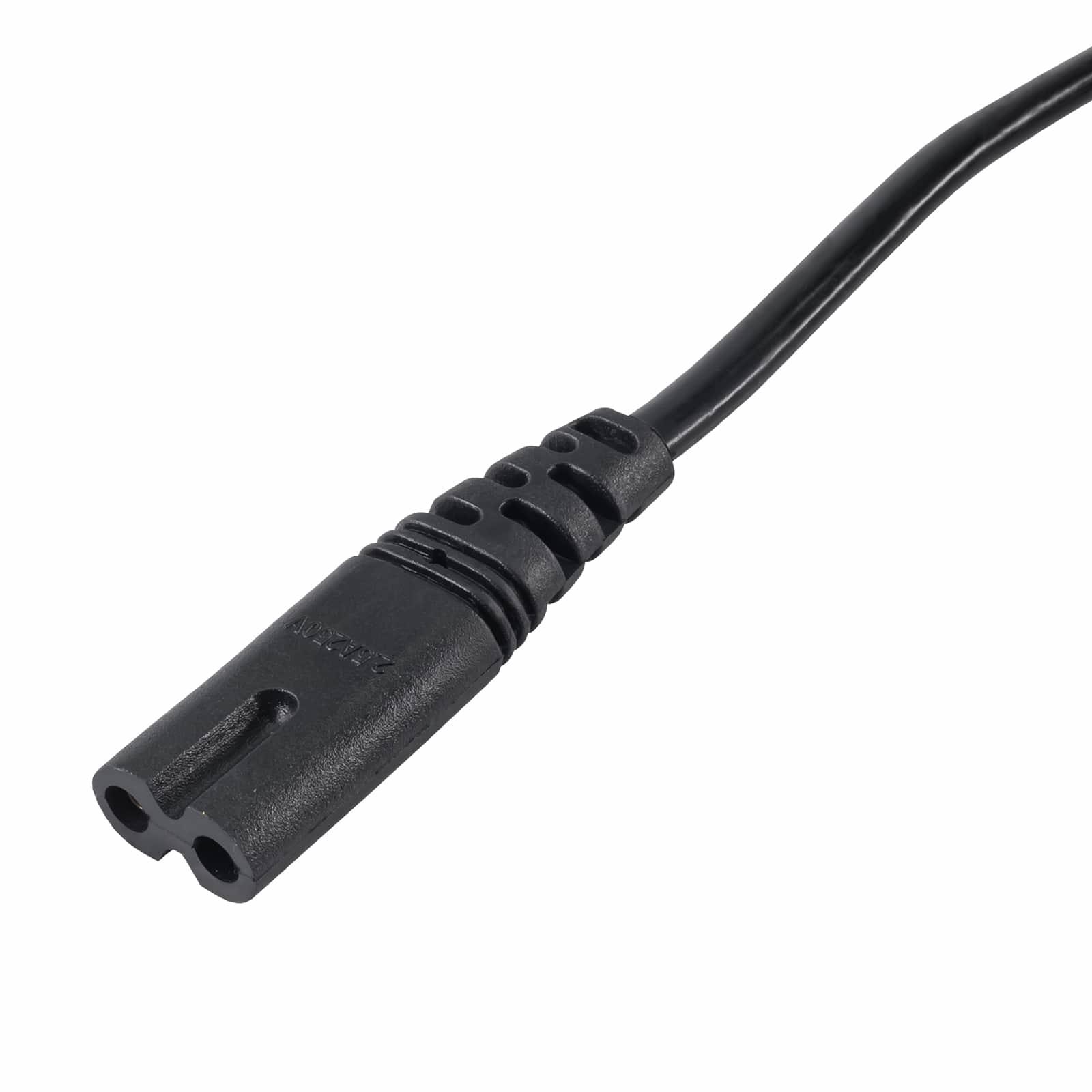 Akyga - Strom Anschlusskabel [1x Kleingeräte-buchse C7 - 1x Euro-stecker] 3.00 M Schwarz