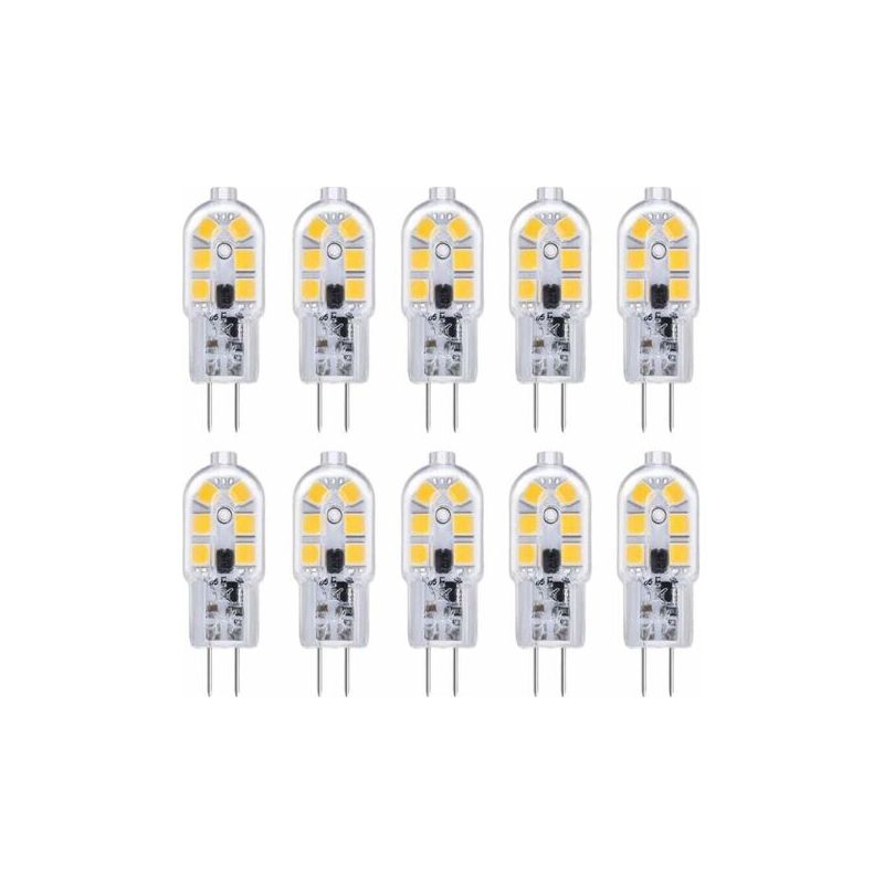 Pa 10er-pack G4 12v 2w Led-lampen, Kaltweiß 6000k, 200 Lm, Küchenbeleuchtung Für Wohnmobile, Nicht Dimmbar