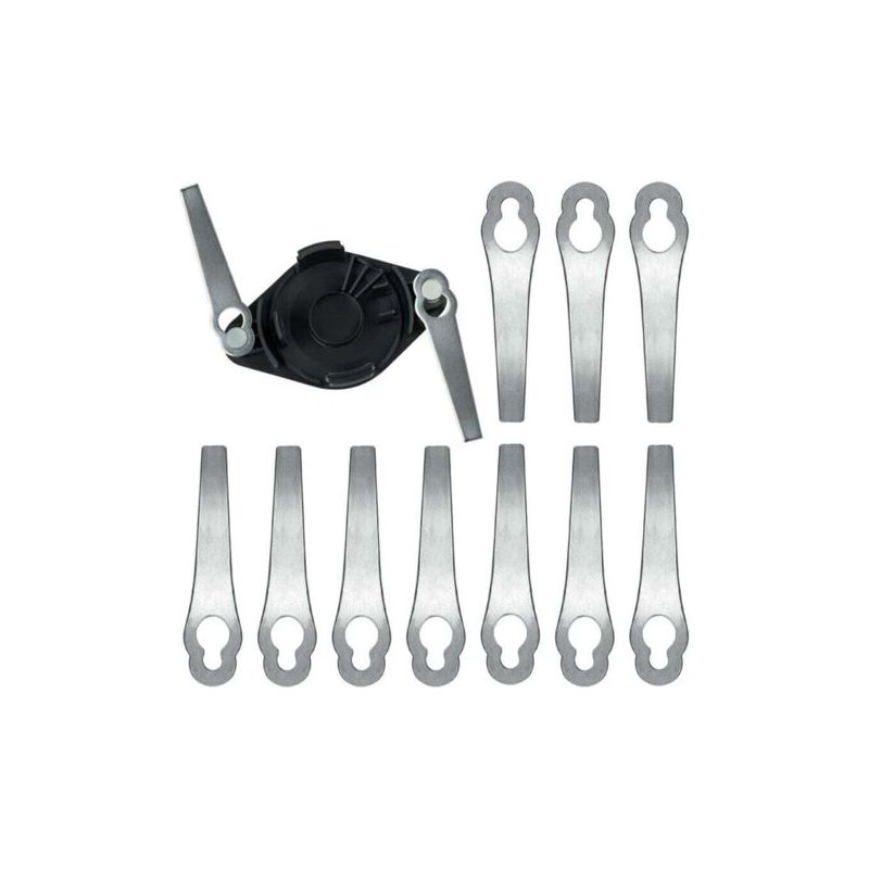 Pa Rasenmähermesser, Packung Mit 10 Ersatzmessern Aus Metall, Geeignet Für Rasenmäher, Trimmer Usw.