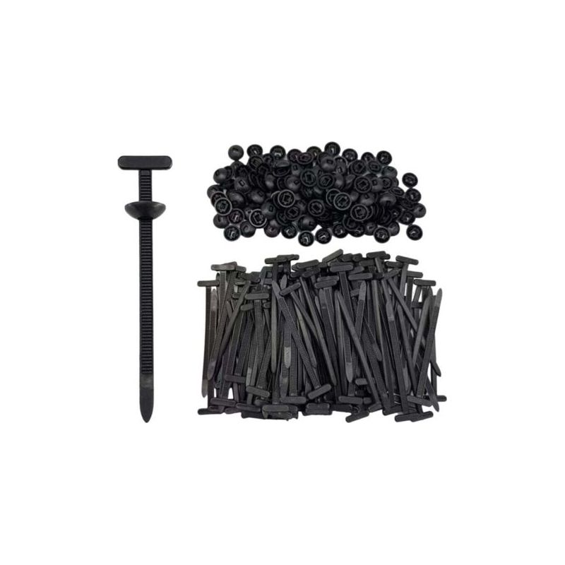 Pa 50 Stück Universal-nylon-kabelbinder Für Autos, Hochbelastbare Kunststoffnieten, T-form