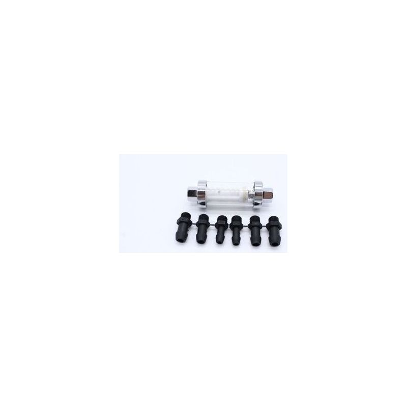 Paar Universal-anschlüsse 3/8", 1/4", 5/16", Wiederverwendbare Inline-kraftstofffilter Aus Verchromtem Glas