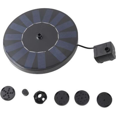 Solarpumpe Für Schwimmenden Gartenbrunnen Mit 4 Sprühdüsen, Ideal Für Schwimmbecken Und Teiche, Zur Dekoration Im Außenbereich