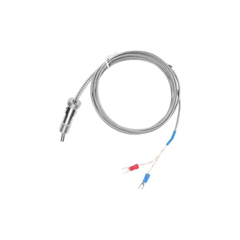 Pa-thermoelementsonde, Bajonett-druckfeder, Thermoelementsonde Typ K Mit Einem Messbereich Von 0 Bis 400 °c Zur Temperaturmessung, Temperaturfühlerdraht (5 M)