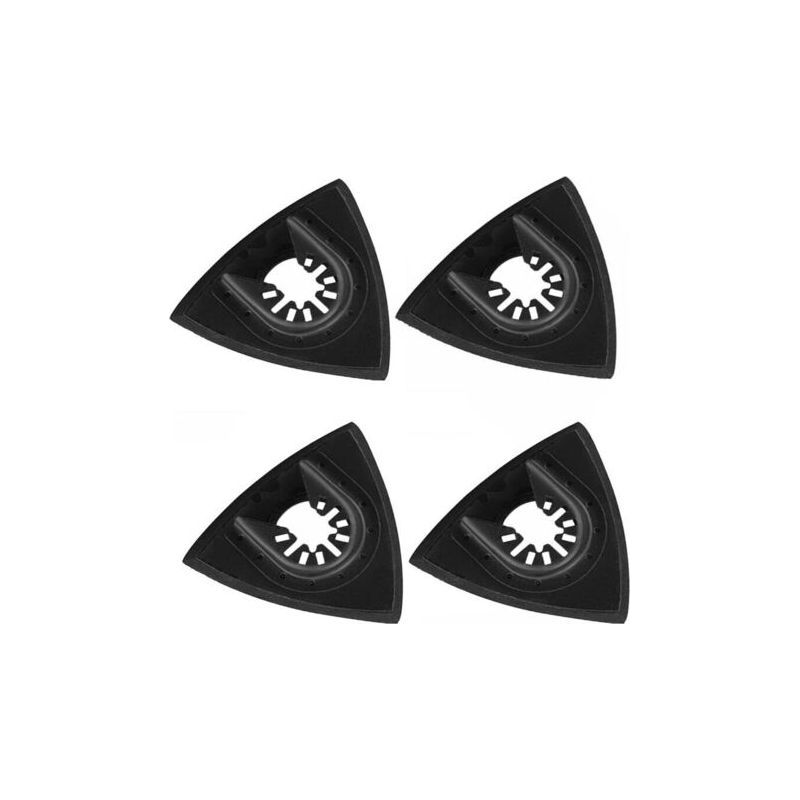 Lntyq 4er-pack Universal-dreieckschleifpads Für Oszillierende Multifunktionswerkzeuge, Schnellverschluss, 76 Mm, Schwarz