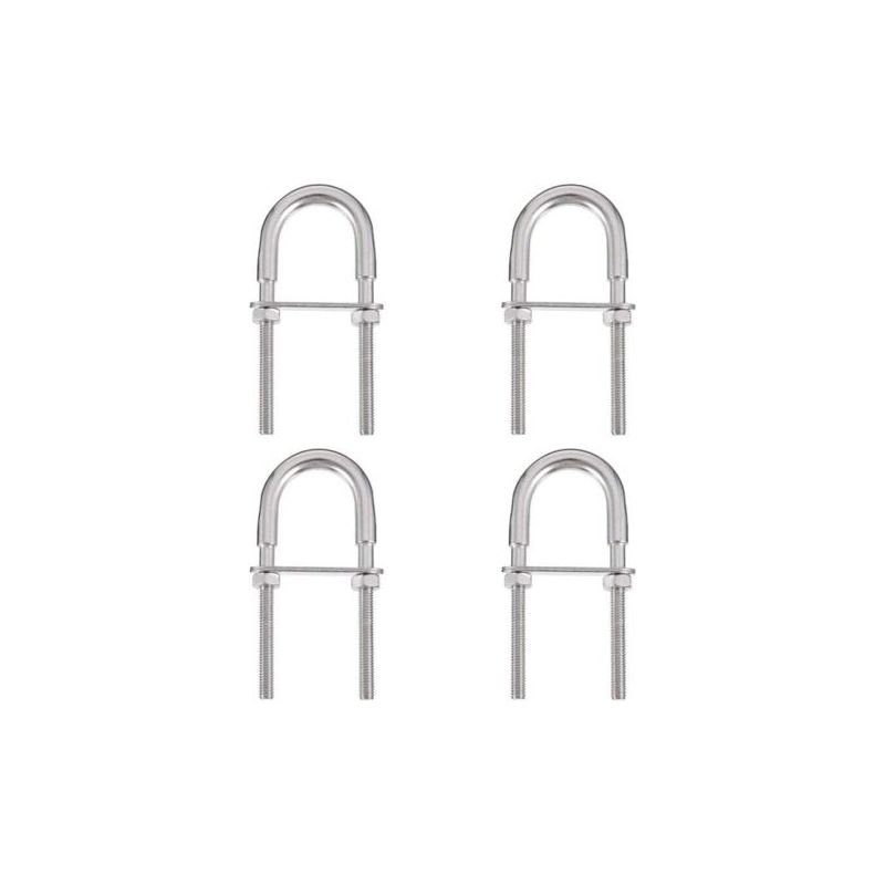 Pa 4er-pack M6 X 90 304 Edelstahl U-zurrbolzen,