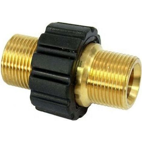 Schlauch-schnellkupplung (15 Mm Durchmesser), M22 X 1,5 Doppel-außengewinde-hochdruckreiniger-adapter, Kompatibel Mit Kärcher, Kärcher Hd Und Hds Hochdruckreiniger-schläuchen