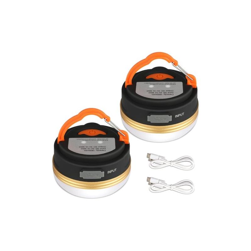 Pa Campinglaterne, Wiederaufladbare Zeltbeleuchtung Mit Magnetfuß [2er-pack]