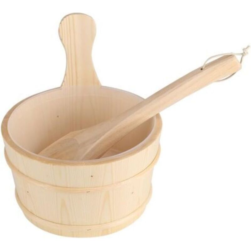 Sauna-eimer Mit Schöpfkelle, Naturholz-eimer- Und Schöpfkellen-set Für Badezimmer, Spa-sauna-zubehör – Das Perfekte Geschenk Für Familie Oder Freunde.