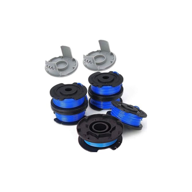Pa-ersatzspulen-set Für 0,065-zoll-fadentrimmer Für Ryobi 18 V, 24 V Und 40 V, Kompatibel Mit Ryobi One+ Ac14rl3a, 11 Fuß Langer Akku-trimmerfaden, 6 Spulen + 2 Endkappen