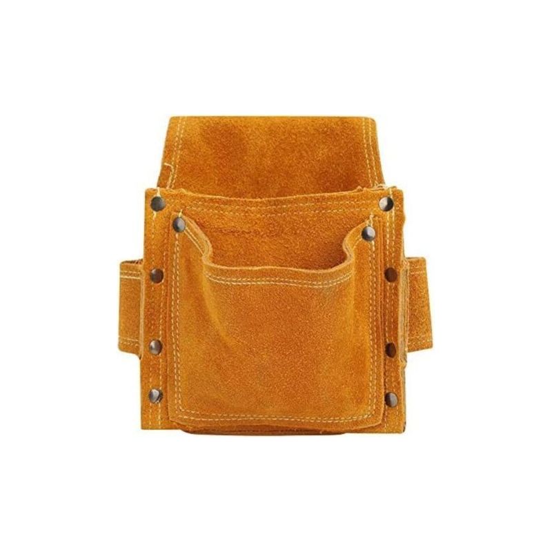 Lntyq Multifunktionale Werkzeugtasche, Gürteltasche, Robuste Werkzeugtasche, Hüfttasche, Strapazierfähiges Rindsleder, Werkzeugaufbewahrung