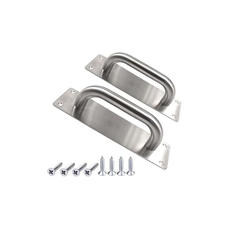 Pa Heavy Duty 8 Zoll Einteiliger Edelstahl-scheunentürgriff, Geeignet Für Gartenhäuser Und Gewerbliche Brandschutztüren, Mit Befestigungsschrauben (silber, 200 X 65 Mm).