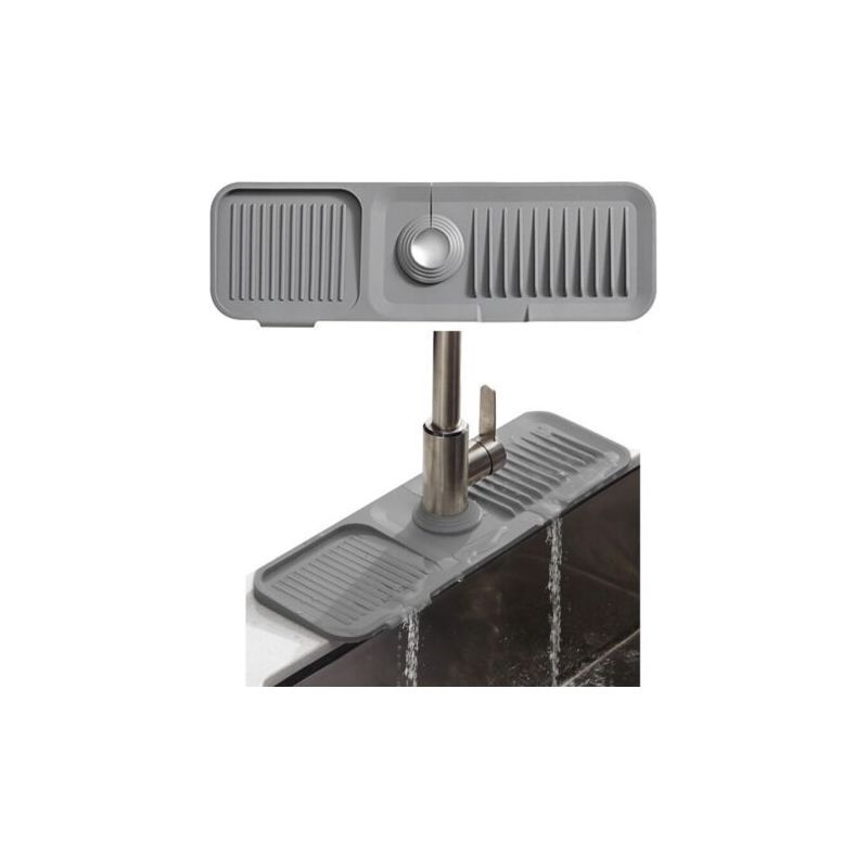 Silikon-wasserhahnmatte – 1,45 X 15 Cm Spritzschutzmatte Zum Trocknen Von Wasser In Küche Und Bad – Grau