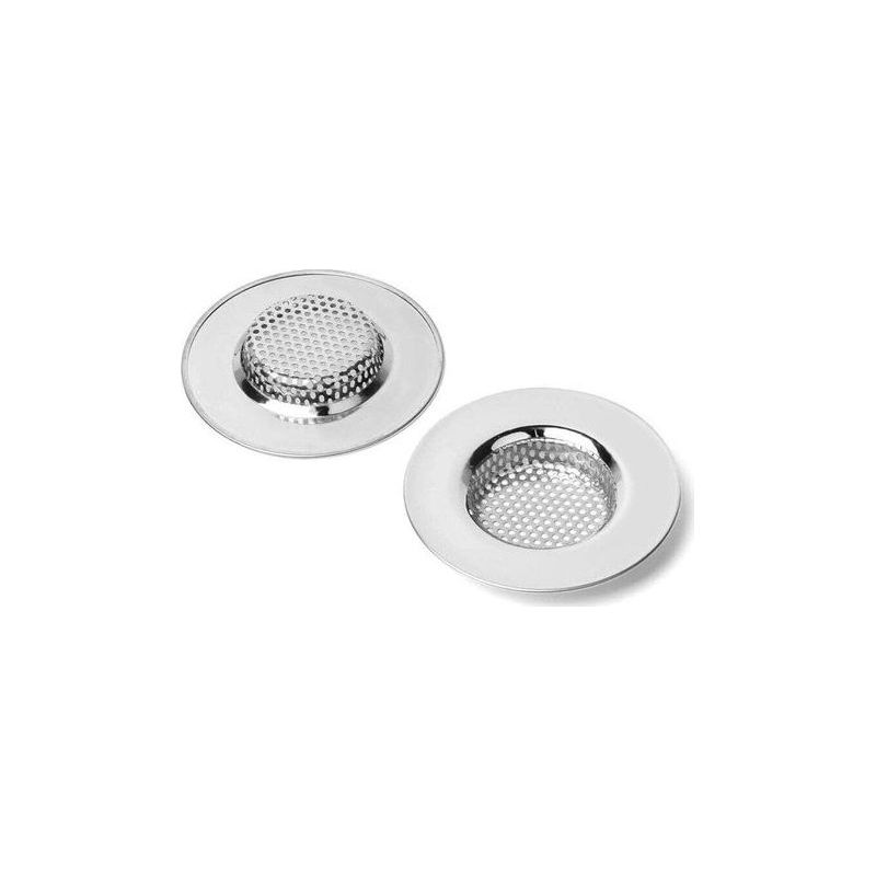 Qinglele Küchenspülen-siebset, Edelstahl-spülensieb, Küchenspülengitter, Dicker, 77 Mm / 3 Zoll Außendurchmesser (kleine Größe)