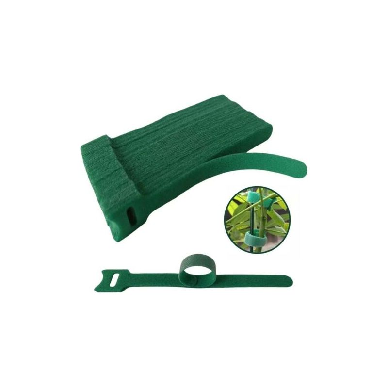 Pa Packung Mit 100 Grünen Nylon-kabelbindern, Rutschfest, Wiederverwendbar, Verstellbar, 15 Cm Lang, Ideal Für Gartenarbeiten Und Zur Unterstützung Von Kletterpflanzen.