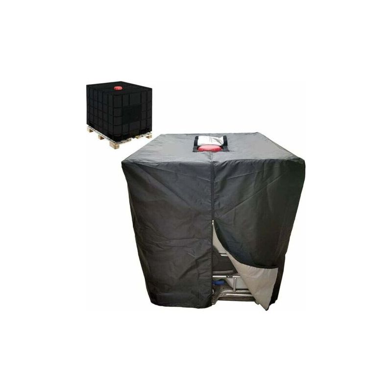 Pa Aiperq 1000l Ibc-wassertankabdeckung, Regenwasserbehälterabdeckung Mit Reißverschluss, Winddicht, Uv-beständig, Reißfest, T-audace