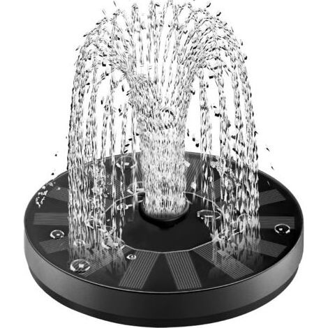 Pa 5w Solarbrunnen, 1500mah Akku, Solar-teichpumpe, Verbesserter Schwimmender Solarbrunnen Mit 6 Brunnenmotiven Für Gärten, Vogeltränken Und Teiche