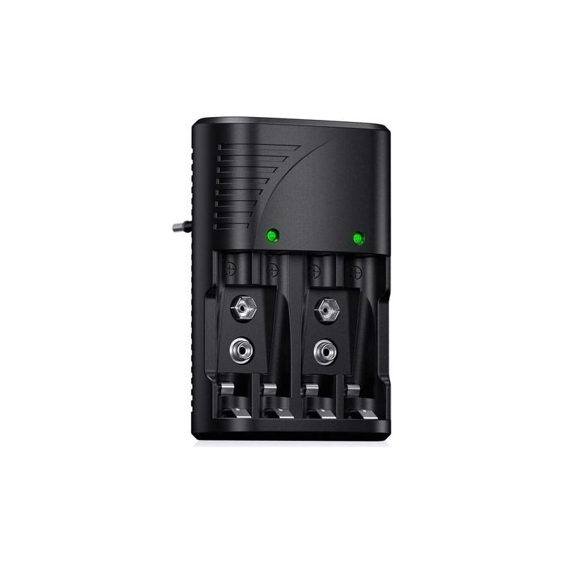 Paar Universelle Aa/aaa/9v-akkuladegeräte, Schnellladegerät 6802 Für Aa/aaa Ni-mh- Oder 9v-akkus Mit Led-anzeige, 100–240 V Weltweit Einsetzbar, Sonnenlichttauglich