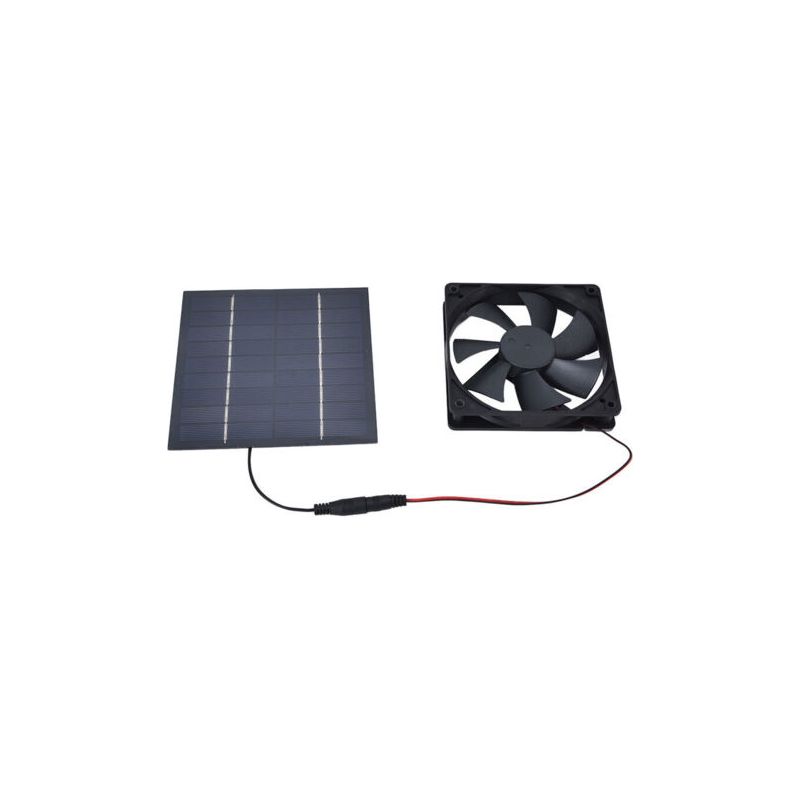 Pa Aiperq Sjlerst Solar-staubsauger, Stabiler Multifunktionsventilator Mit Solarpanel, 3000 U/min, 10 W, 12 V, 2 A Für Hühnerställe