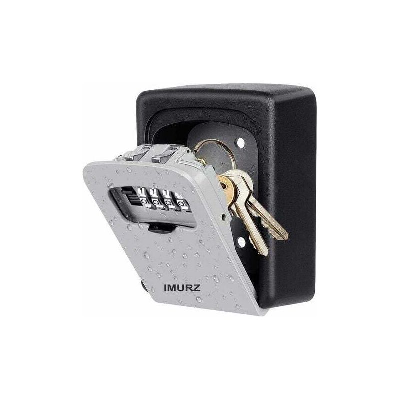 Pa Secure Schlüsseltresor, Wandmontierter Schlüsseltresor, Schlüsseltresor Mit 4-stelligem Code, Hohe Sicherheit, Wasserdicht Und Rostfrei, Für Den Innen- Und Außenbereich, Zuhause, Büro, Garage, Schu