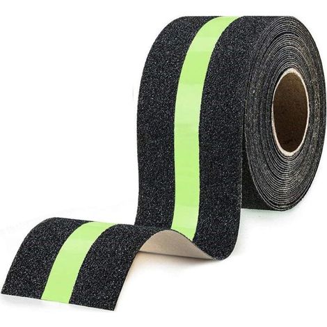 Selbstklebendes Antirutschband, Sicherheitsstreifen Für Treppen, Leitern Und Rutschige Böden, Für Den Innen- Und Außenbereich, Mit Leuchtfolie, Die Im Dunkeln Leuchtet, 5 Cm X 10 M