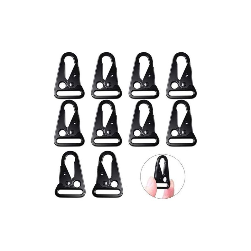 Packung Mit 10 Taktischen Aufhängegurten Mit Karabinern, 32 × 51 Mm