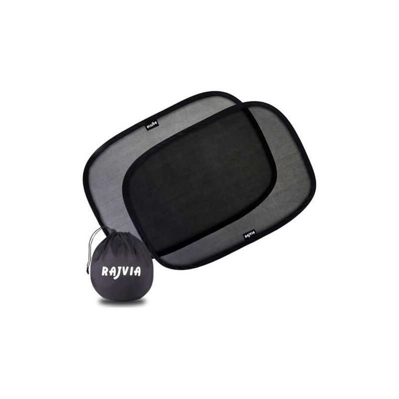 Pa Aiperq Baby Auto-sonnenschutz, Mit Zertifiziertem Uv-schutz (2er-pack), Selbstklebendes Auto-sonnenschutznetz Mit Schrauben. 51 Cm X 31 Cm (schwarz).