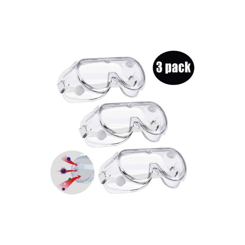 Schutzbrille (paar), Medizinische Schutzbrille, Spritzwassergeschützt, Speichelabweisend, Beschlagfrei, Transparente Schutzbrille