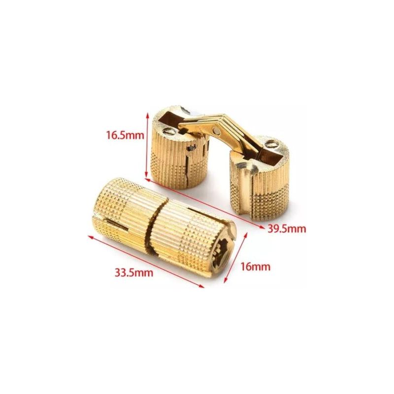 Pa 16 Mm Zylindrische Möbelscharniere Aus Messing Und Kupfer, Unsichtbare, Verdeckte Türscharniere Für Geschenkboxen