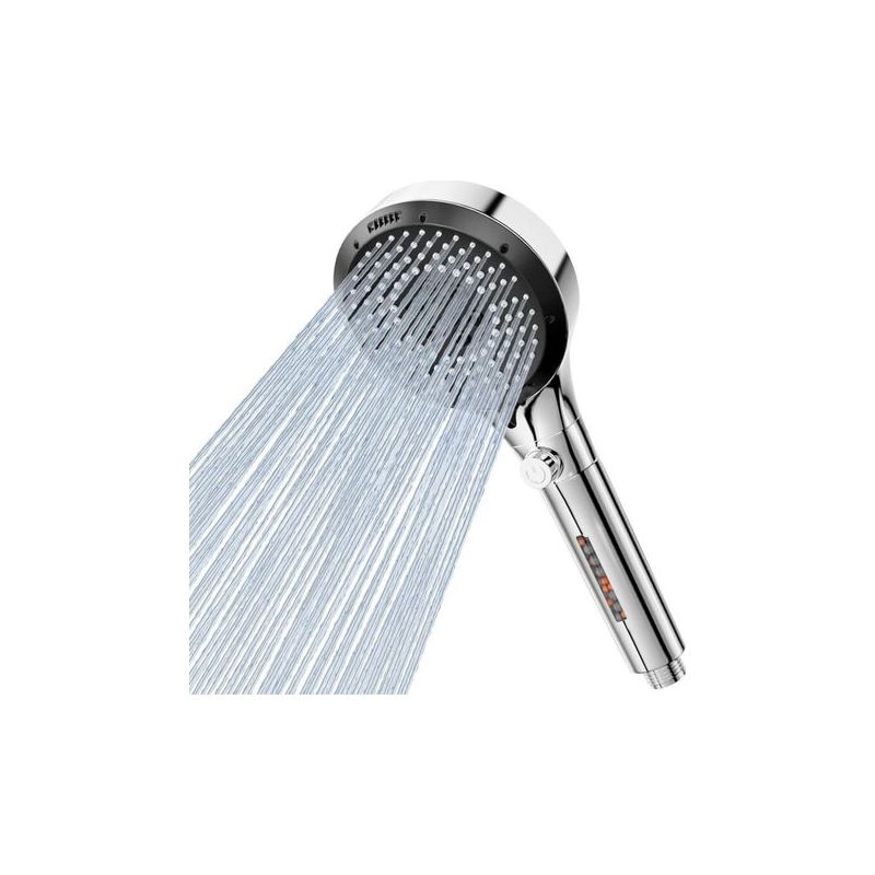 Pa Anti-kalk-duschkopf, 6-düsen-duschkopf, Hochdruck-duschkopf, Universal-duschkopf, Einfache Installation (silber/chrom)